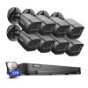 ANNKE 1080P Security Camera System, 16CH 4K DVR Recorder with AI Human/Vehicle Detection, 8X 2MP Bullet Wired Add-on Black Cams with 66ft Night Vision, IP67, Compatible with Alexa 2TB HDD Included view 1