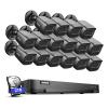 ANNKE 1080P Security Camera System, 16CH 4K DVR Recorder with AI Human/Vehicle Detection, 16X 2MP Bullet Wired Add-on Black Cams with 66ft Night Vision, IP67, Compatible with Alexa 2TB HDD Included view 1