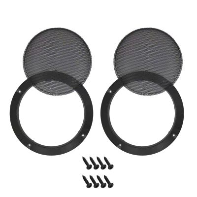 Car Speaker Grill Covers, 6.5" Subwoofer Grill Protective Case with Mounting Screws, 2Pcs