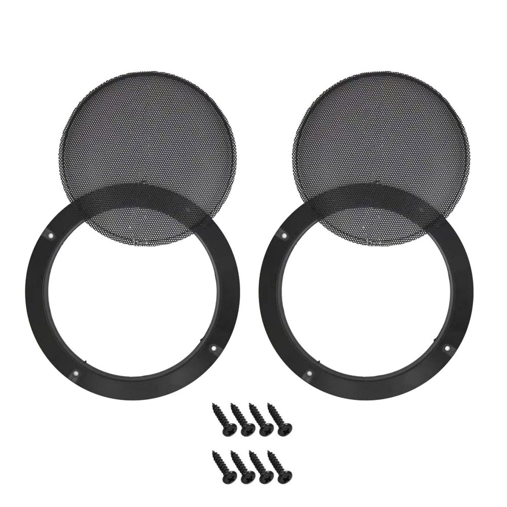 Car Speaker Grill Covers, 6.5" Subwoofer Grill Protective Case with Mounting Screws, 2Pcs