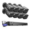 ANNKE 1080P Security Camera System, 16CH 4K DVR Recorder with AI Human/Vehicle Detection, 8X 2MP Bullet Wired Add-on Black Cams with 66ft Night Vision, IP67, Compatible with Alexa 6TB HDD Included view 1