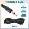 MECCANIXITY 2PCS 9.84ft Black DC Power Extension Cable 5.5mm x 2.1mm Power Adapter Cable 12V Female to Male for IP Camera, CCTV, LED, Monitors, More view 2