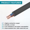 MECCANIXITY 2PCS 9.84ft Black DC Power Extension Cable 5.5mm x 2.1mm Power Adapter Cable 12V Female to Male for IP Camera, CCTV, LED, Monitors, More view 3