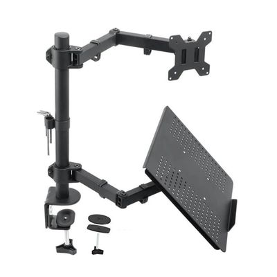 Arm Monitor, Dual Monitor Stand for Laptop, Double Screen Display Desk Mount Arm for Two Monitors, Adjustable Mechanical Arm for Notebook, Elevating and Floating Screen Bracket Monitor Arm Stand Adjus
