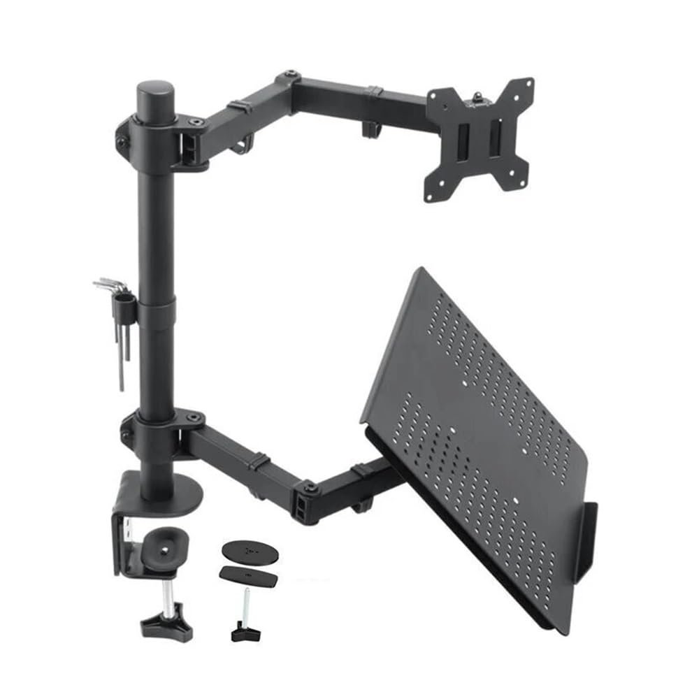 Arm Monitor, Dual Monitor Stand for Laptop, Double Screen Display Desk Mount Arm for Two Monitors, Adjustable Mechanical Arm for Notebook, Elevating and Floating Screen Bracket Monitor Arm Stand Adjus