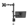Arm Monitor, Dual Monitor Stand for Laptop, Double Screen Display Desk Mount Arm for Two Monitors, Adjustable Mechanical Arm for Notebook, Elevating and Floating Screen Bracket Monitor Arm Stand Adjus view 4