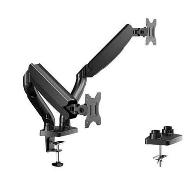 zhongxlla Arm Monitor, Adjustable Dual Arm Desk Monitor Mount with Built-in Gas Spring for Free Height Adjustment Desktop Computer Monitor Stand Monitor Arm Stand Adjustable