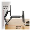 zhongxlla Arm Monitor, Adjustable Dual Arm Desk Monitor Mount with Built-in Gas Spring for Free Height Adjustment Desktop Computer Monitor Stand Monitor Arm Stand Adjustable view 2
