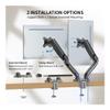 zhongxlla Arm Monitor, Adjustable Dual Arm Desk Monitor Mount with Built-in Gas Spring for Free Height Adjustment Desktop Computer Monitor Stand Monitor Arm Stand Adjustable view 3