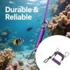 NUMNBE Diving Hook Rope Stainless Steel Flexible Anti Lost Diving Camera Rope - Diving Reef Hook Spring Rope with Quick Release Buckle for Underwater Photography, Diving, Climbing (Purple) view 2
