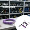 NUMNBE Diving Hook Rope Stainless Steel Flexible Anti Lost Diving Camera Rope - Diving Reef Hook Spring Rope with Quick Release Buckle for Underwater Photography, Diving, Climbing (Purple) view 3