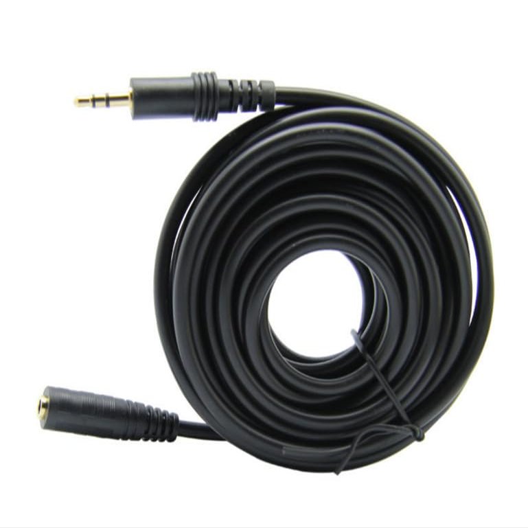 10 FT 3.5mm Male to Female Audio Stereo Extension Aux Cable Black for Headphones