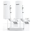 UeeVii CPE450 Wireless Bridge and WR3000K WiFi Router Kit, 5.8G 3KM Point to Point Wireless Bridge Outdoor to Shop Barn Garage Building Network Kit Solution, Outdoor WiFi Bridge(2PCS), Plug and Play view 1