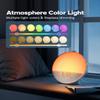 Sunrise Alarm Clock for Heavy Sleepers, Wake Up Light with Sunrise/Sunset Simulation, Dual Alarms & Natural Sounds, Snooze & Sleep Aid, FM Radio, 7 Colors Night Light for Bedroom, Ideal for Gift view 4