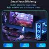14-in-1 Docking Station for Steam Deck, ROG Ally X & Legion Go, Dual Cooling Fan USB C Docking Station with HDMI 4K 60Hz, 1000Mbps, 4*USB 3.0, USB C 100W PD, SD TF Slot view 4