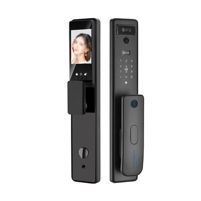 PNAWLLCF Fingerprint Lock, Visible Active Intercom Password, Home Anti-Theft Smart Door Lock