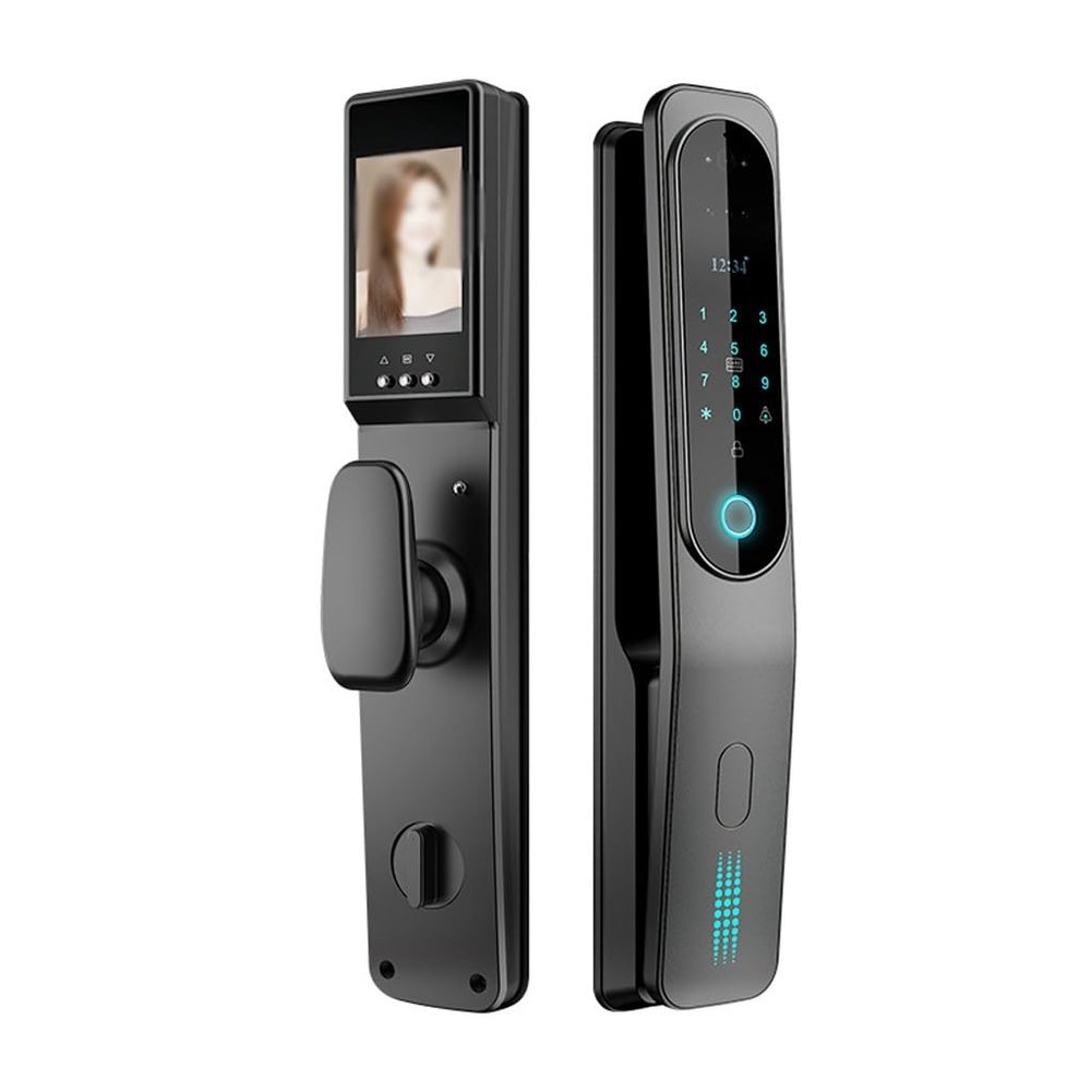 PNAWLLCF Fingerprint Lock Household Fully Automatic Visual Intercom Fingerprint Password Lock