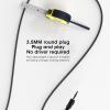 goodstumbler Desktop Capacitive Microphone for Computer Gaming, Live Broadcast, Sound Amplifier, 3.5mm Round Interface, Plug and Play, Goose Neck view 4