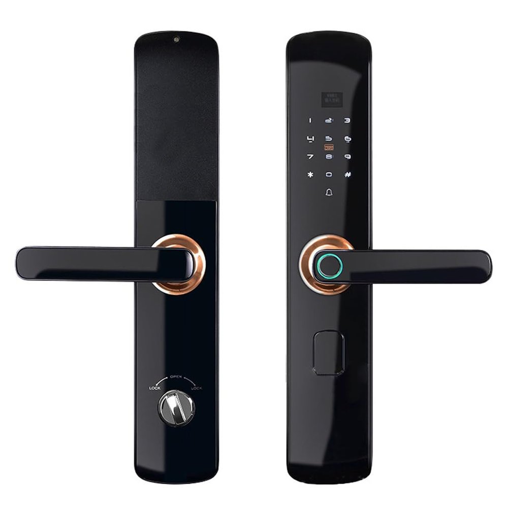PNAWLLCF Fingerprint Lock, Universal Smart Lock for Household Anti-Theft Doors(Natural)