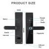 PNAWLLCF Smartlife APP Remote Control Smart Fingerprint Password Lock Keyless Entry Fingerprint Handle Lock for Home view 3
