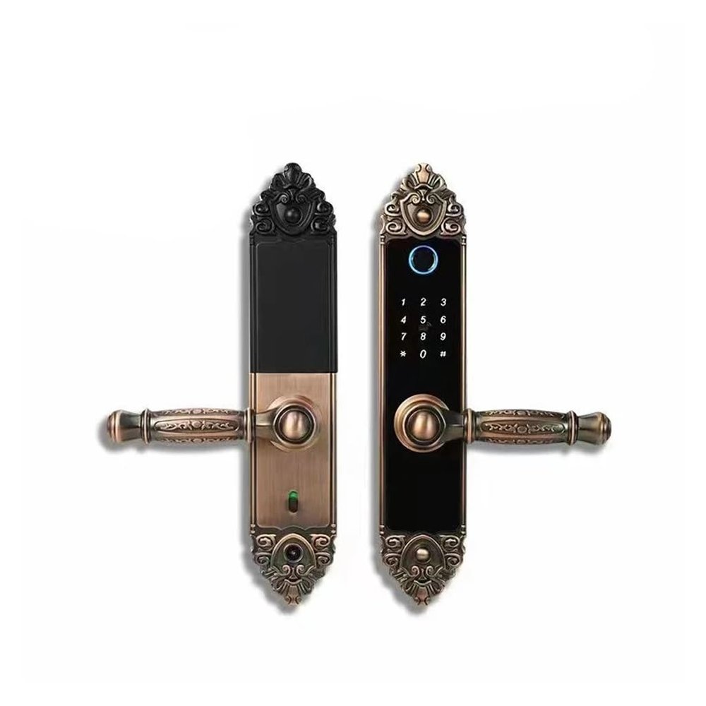 PNAWLLCF Electronic Smart Door Lock Biometric Fingerprint Smart Card Password Key Unlock Charge
