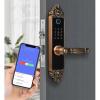 PNAWLLCF Electronic Smart Door Lock Biometric Fingerprint Smart Card Password Key Unlock Charge view 3