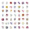 100 PCS Flower Stickers Pack, Holographic & Sparkly Aesthetic Decals for Water Bottle Laptop Scrapbooking Phone, Large Floral Stickers for Adults Women Teens Girls view 4