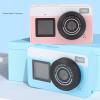 Kids Underwater Camera, IP68 Water Proof Camera for Swimming Snorkeling, 48MP 18X Zoom Digital Camera Dual Screen, for Students, Underwater Enthusiasts, with 32GB Card (Rose) (Blue) view 3