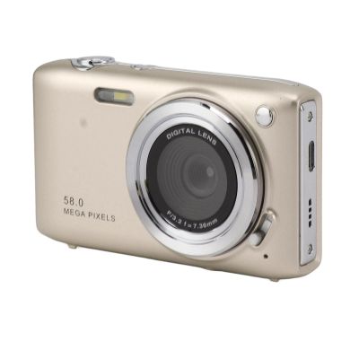 LAISANIM 4K Digital Camera, 58MP 16X Zoom Autofocus Vlogging Camera with HD 2.88 Inch Screen, Video Camera for Photography Teens Student, Support Multi Languages (Golden)