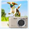 LAISANIM 4K Digital Camera, 58MP 16X Zoom Autofocus Vlogging Camera with HD 2.88 Inch Screen, Video Camera for Photography Teens Student, Support Multi Languages (Golden) view 4