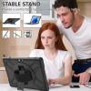 Bebiger Protective Case for Surface Go 4 (2023) Go 3 (2021) Go 2 (2020) Go (2018) Rugged Shockproof Kids Case with Rotating Stand/Hand Strap, Compatible with Type Cover Keyboard, Black view 4