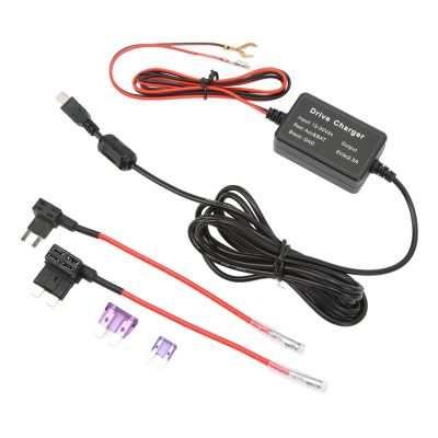 Dash Cam Hardwire Kit, Dash Cam Cable 12V30V to 5V Car Dash Camera Power Cord 3.2m Line Length Dashcam Hard Wiring Kit for Detector