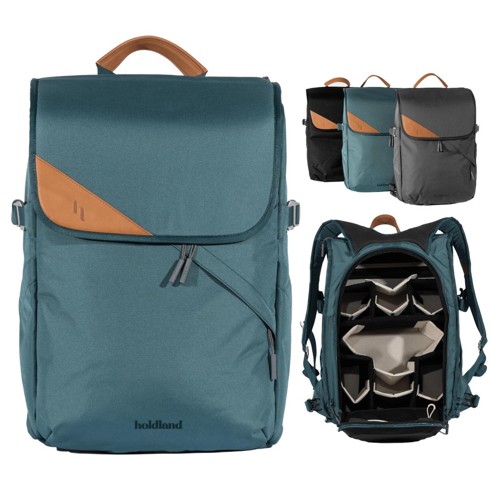 Holdland 28L Camera Backpack Bag for Men or Women Photographers with Waterproof Rainfly, Laptop Sleeve & Removable Hip Belt | For Large or Small DSLR/Mirrorless Cameras | Canopy Green
