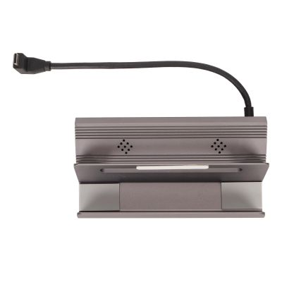 6 in 1 USB C Docking Station for Steam Deck, 4K at 60Hz Output, 100W Fast Charging, Gigabit Ethernet, 3X USB3.0 Ports, Aluminum Alloy Gray