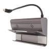 6 in 1 USB C Docking Station for Steam Deck, 4K at 60Hz Output, 100W Fast Charging, Gigabit Ethernet, 3X USB3.0 Ports, Aluminum Alloy Gray view 2
