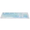 104PCS PBT Mechanical Keyboard Keycaps, Frost Blue Theme with Opaque Side Engraving, Dip Dyeing Process, Sturdy Matte Finish, Compatible with Most 61/87/104 Keys Mechanical Keyboa view 1