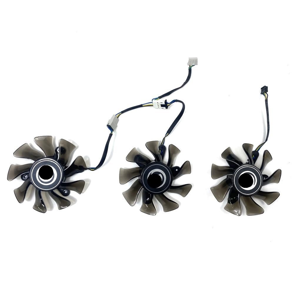 AYYDXRK Cooling 75MM 4pin GA82S2H RTX 2070 2080TI GPU Fan for RTX 2070 2080Ti SG Version Graphics Card Replacement(3pcs)