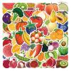 100pcs Fruits Stickers, Cute Fruits Stickers for Kids Boys Girls, Vinyl Waterproof Stickers for Water Bottle Laptop Luggage Helmet Skateboard Snowboard Guitar Scrapbook Phone view 1