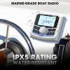 Bluetooth Boat Radio Receiver Waterproof: DOVOX Marine Gauge Stereo for Boat - 2.8 Inch LCD Display AM FM USB AUX Subwoofer for Golf Cart ATV UTV SXS Yacht view 2