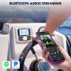 Bluetooth Boat Radio Receiver Waterproof: DOVOX Marine Gauge Stereo for Boat - 2.8 Inch LCD Display AM FM USB AUX Subwoofer for Golf Cart ATV UTV SXS Yacht view 3