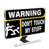 Baocicco Don't Touch My Stuff Waterproof Computer Monitor Cover 22, 23, 24, 25 Inch Privacy Warning Desktop Computer Monitor Covers Anti-Static Dustproof Protective Cover for LCD/LED/HD view 1