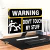 Baocicco Don't Touch My Stuff Waterproof Computer Monitor Cover 22, 23, 24, 25 Inch Privacy Warning Desktop Computer Monitor Covers Anti-Static Dustproof Protective Cover for LCD/LED/HD view 4