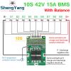 10S 42V 15A BMS Polymer Cell 18650 Lithium Protection Built-in Temperature Control view 2