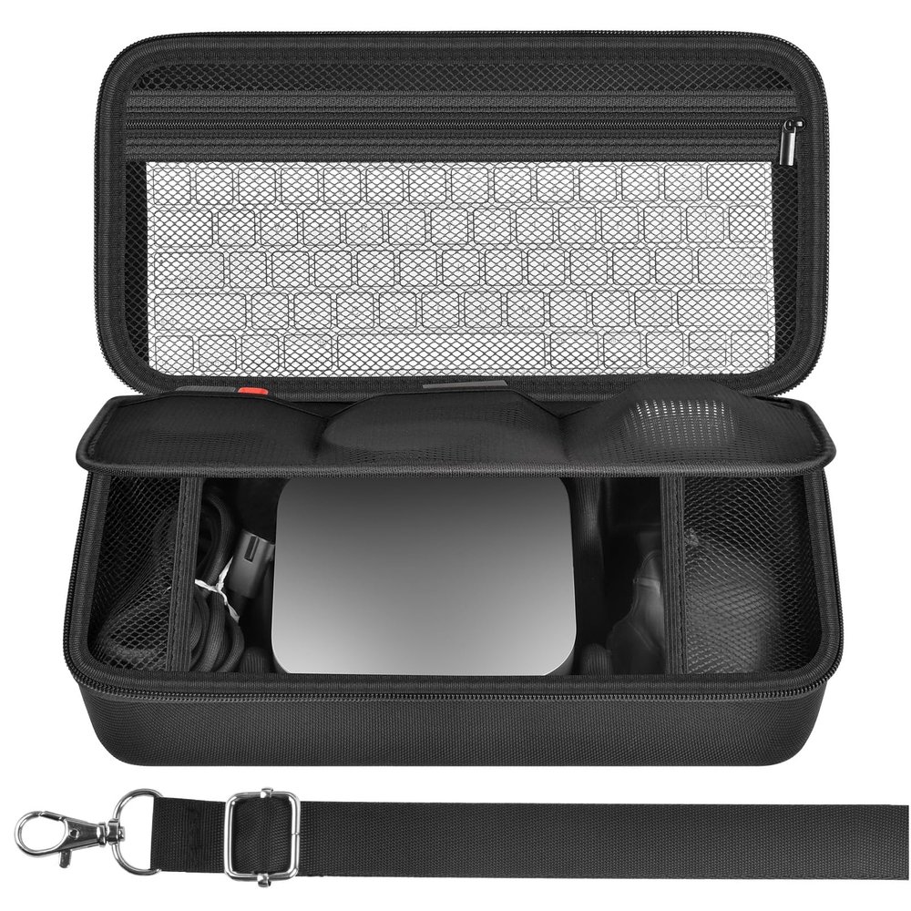 Againmore Case Compatible with Apple 2024 Mac mini M4/ M4 Pro Chip Desktop Computer, Hard Electronics Organizer Fits for Keyboard, Magic Mouse, Charger and Accessories (Box Only)-Black