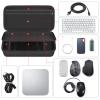 Againmore Case Compatible with Apple 2024 Mac mini M4/ M4 Pro Chip Desktop Computer, Hard Electronics Organizer Fits for Keyboard, Magic Mouse, Charger and Accessories (Box Only)-Black view 2