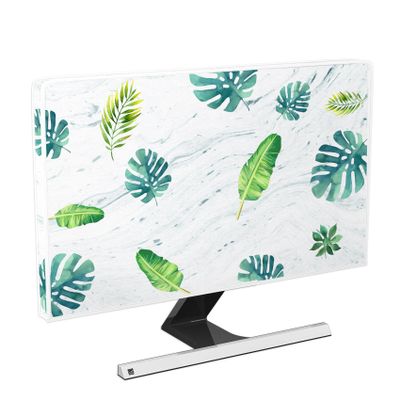 Baocicco Tropical Leaf Monitor Dust Cover 22, 23, 24, 25 Inch Summer Holiday Hawaii Foliage Waterproof Computer Monitor Cover Anti-Static Dustproof Protective Cover for Home Office LCD/LED/HD