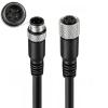 ZBLZGP High Speed M12 A-Code 4 Pin Male to Female Cable Shielded Twisted Pair 100Mbps for Ethernet/IP & PROFINET Fieldbus Networks 50M view 1