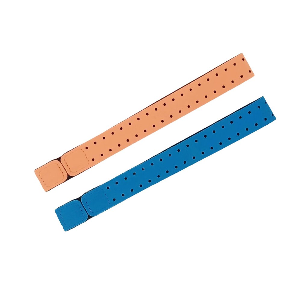 2 Pack Heart Rate Monitor Armbands, Elastic Replacement Straps Compatible with Orange Theory Fitness, OTF, OT Beat Burn, Polar Verity Sense, Wahoo, Comfortable & Secure Fit for Workouts (Blue&Orange)
