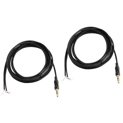 Garneck 2pcs Black Earphone Repair Cable TPE Headset with Cores Oxygen Copper Earphone Replacement Wire for Headphone Repair and Upgrade