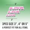 (3pcs) Jiu Jitsu Girl Sticker Lover Like A Normal Girl But Cooler Vinyl Decal Sticker Weather-Resistant for Water Bottles Laptop Phone Window Car Wall 3pcs Size 4" view 2
